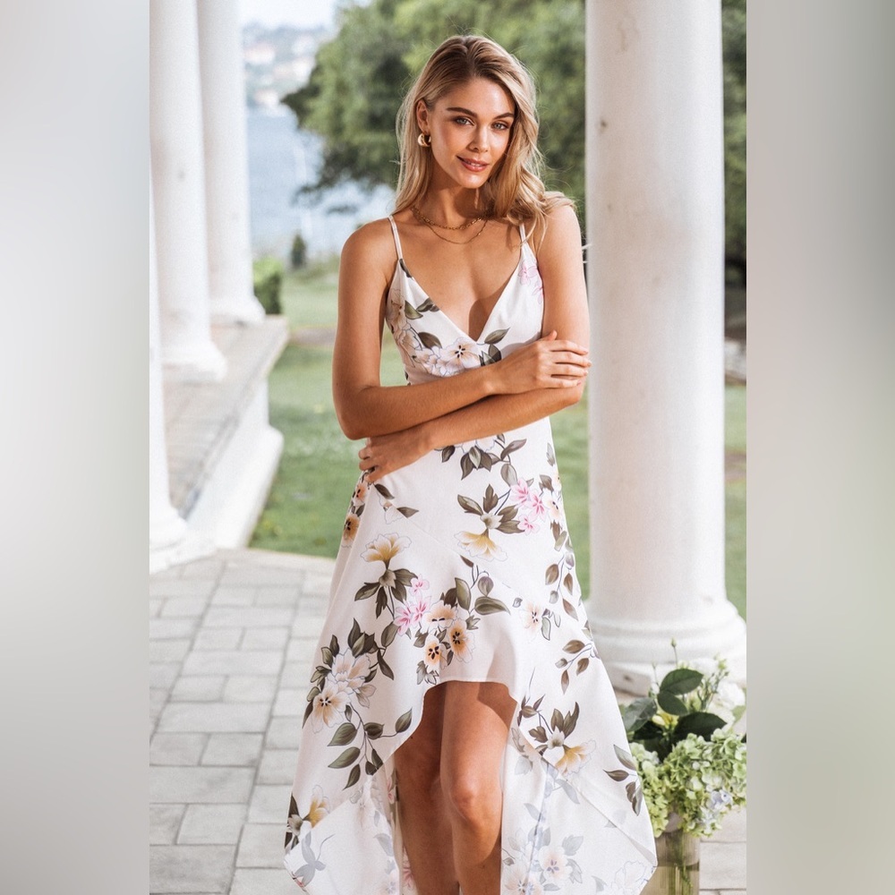 Cupshe White Floral Midi Dress - Picture 3 of 3